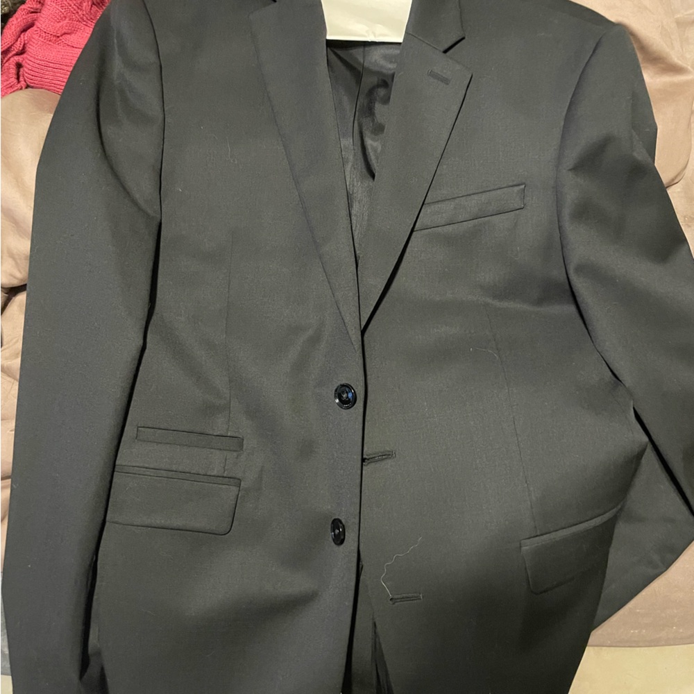 Express Mens Black slim cut suit